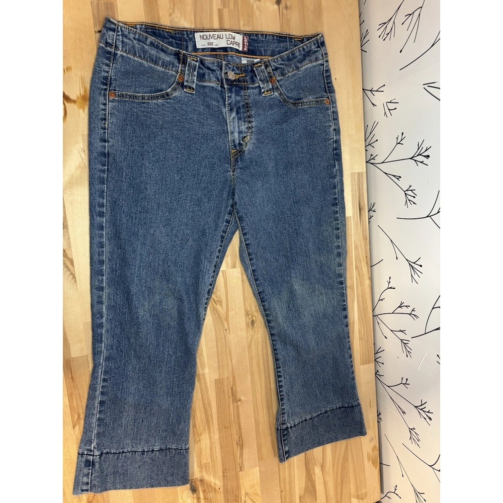 Levi's Nouveau Low Capri Stretch Blue Denim Jeans Women's Size 6 - Picture 11 of 14